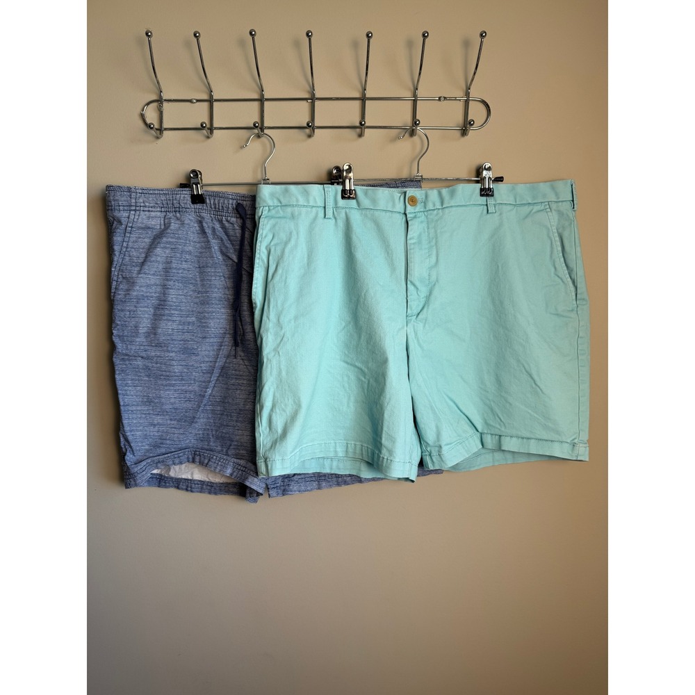 IZOD Saltwater Mens Chino Shorts‎ (Bundle of 2) 40 Coastal Preppy Casual Beach